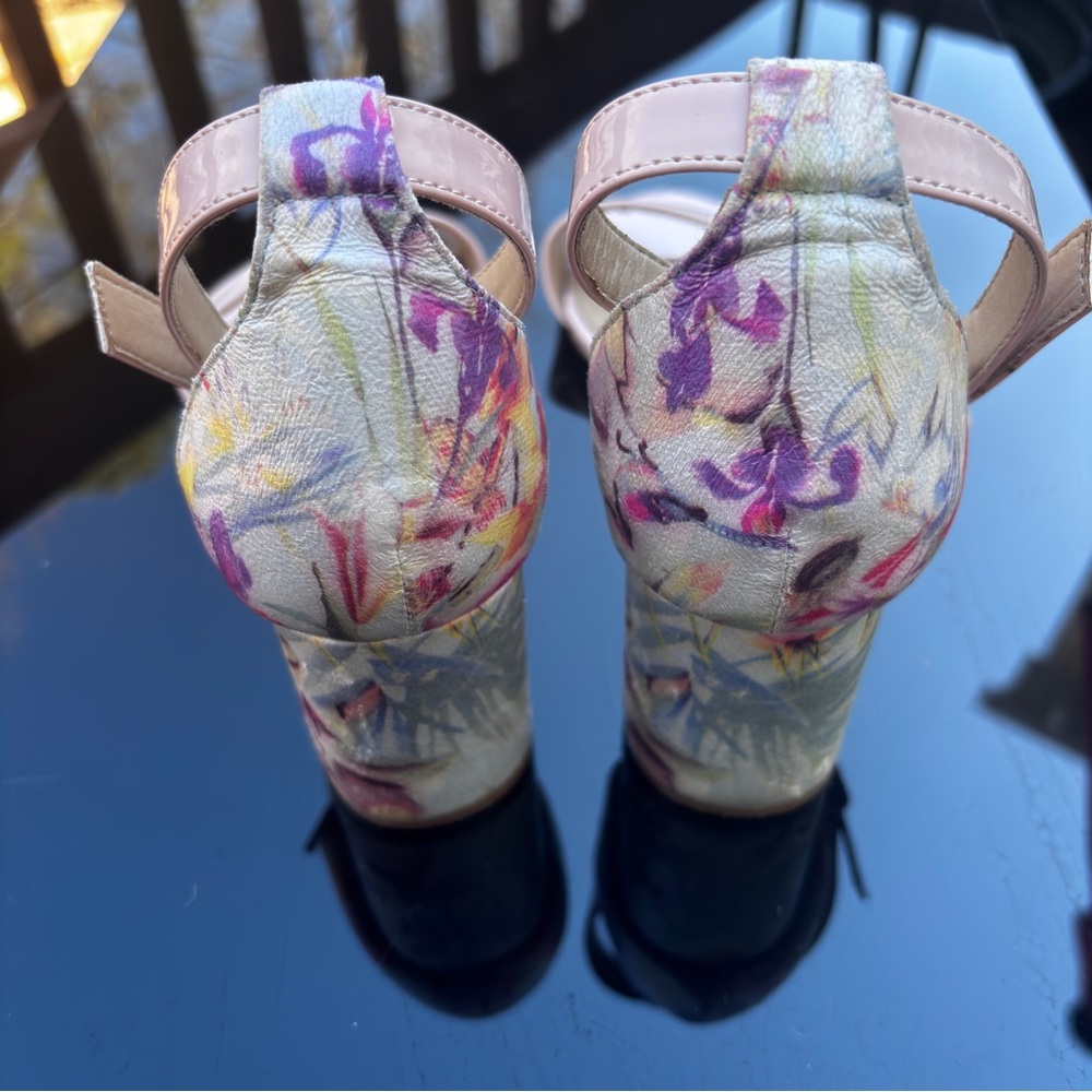 CL by Laundry Pink Floral Block Heels - Picture 3 of 8